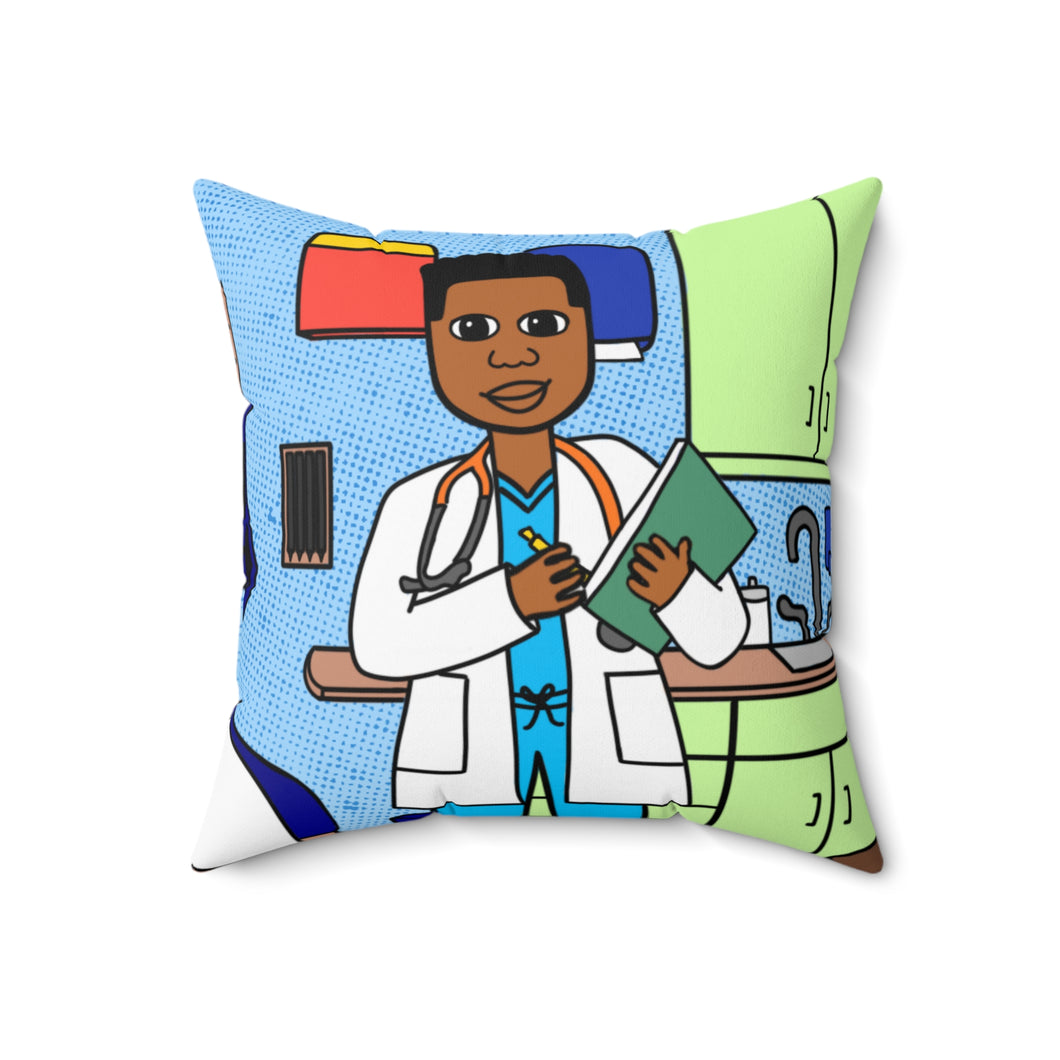 Cocoa Cutie Doctor Affirmation Pillow- Boy (PICK SKIN TONE)