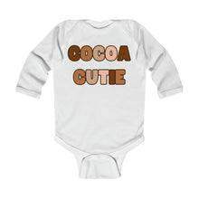 Load image into Gallery viewer, Cocoa Cutie Melanin Infant Long Sleeve Bodysuit (Multiple Colors)
