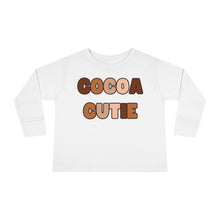 Load image into Gallery viewer, Cocoa Cutie Melanin Toddler Long Sleeve Tee (Multiple Colors)
