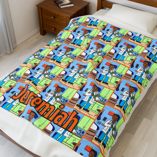 Cocoa Cutie Doctor Boy Blanket (Three Sizes)