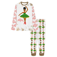 Load image into Gallery viewer, FAMILY MATCHING-Cocoa Cutie Christmas Ballerina Long Sleeve Pajamas- CAN BE PERSONALIZED
