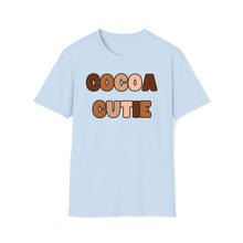 Load image into Gallery viewer, Cocoa Cutie Melanin Unisex Softstyle T-Shirt- ADULT (Mulitiple Colors)
