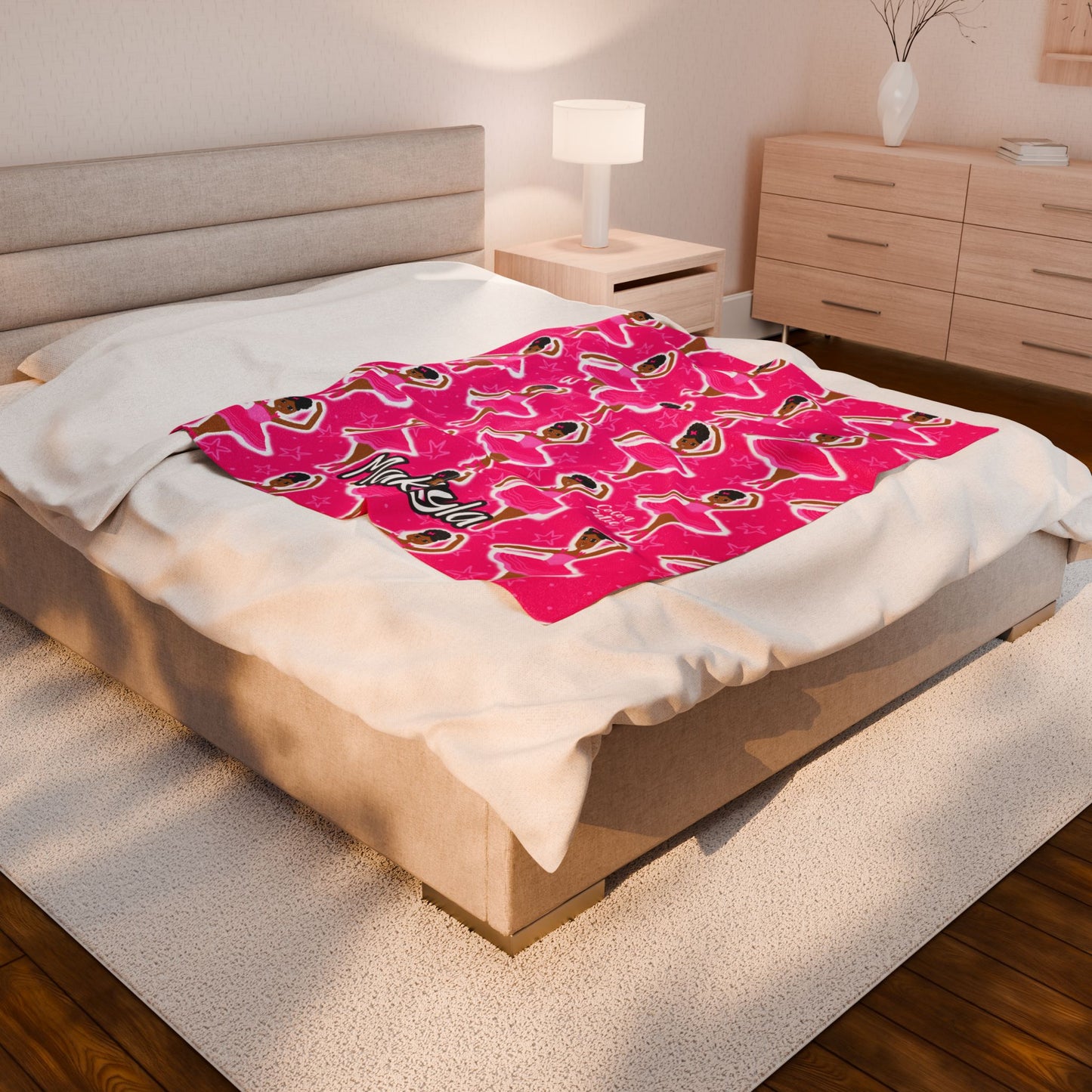 Cocoa Cutie Pink Dancer Blanket (Three Sizes)