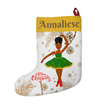 Load image into Gallery viewer, Cocoa Cutie Christmas Ballerina Christmas Stockings

