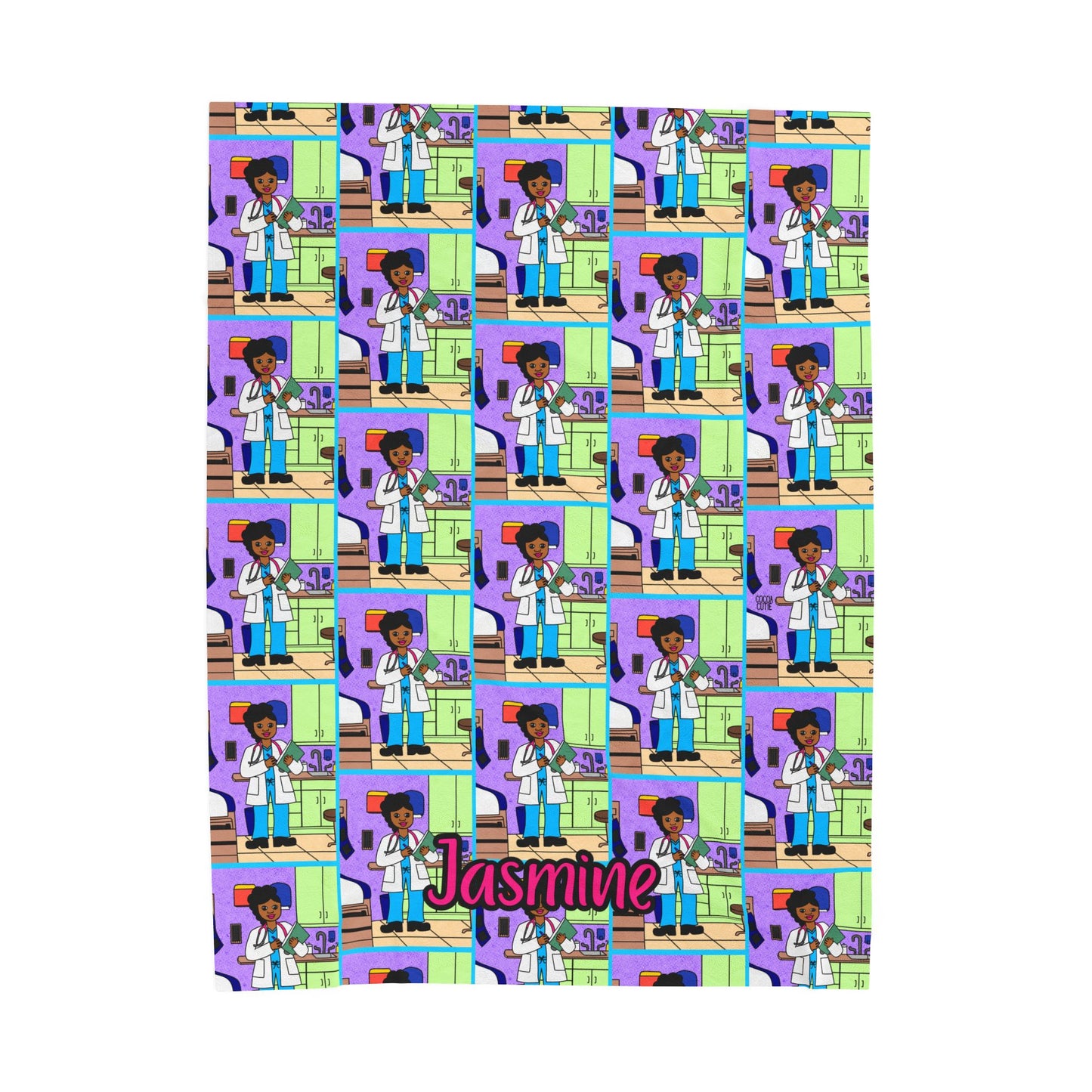 Cocoa Cutie Doctor Girl Blanket (Three Sizes)