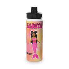 Load image into Gallery viewer, Cocoa Cutie Pink Mermaid Stainless Steel Water Bottle (PICK YOUR SKIN TONE)
