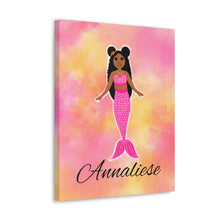 Load image into Gallery viewer, Cocoa Cutie Pink Mermaid Canvas Wall Art (PICK YOUR SKIN TONE)
