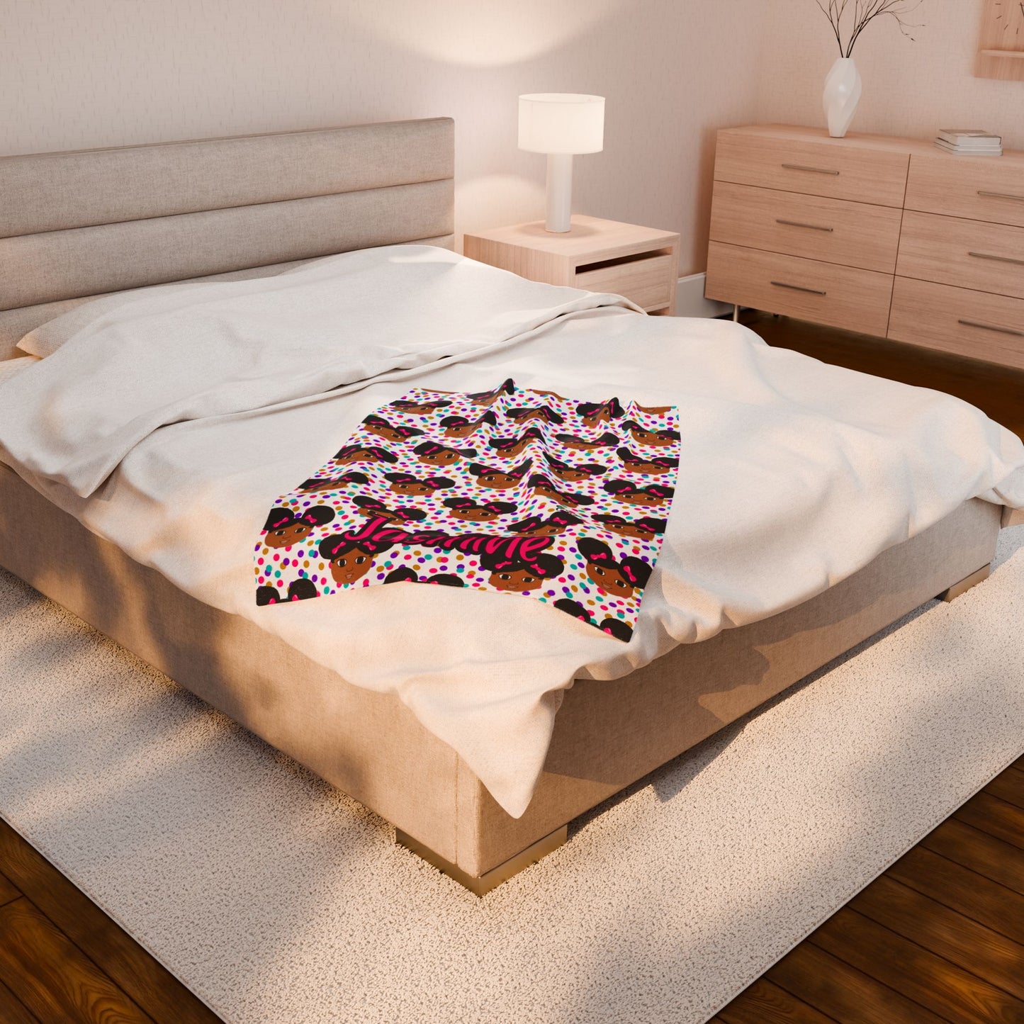 Cocoa Cutie Afro Puffs Blanket (Three Sizes)