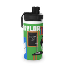Load image into Gallery viewer, Cocoa Cutie Chemist/Scientist Stainless Steel Water Bottle (PICK YOUR SKIN TONE)
