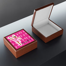 Load image into Gallery viewer, Cocoa Cutie Active Cutie Jewelry Box, Keepsake Box-Wood &amp; Ceramic Tile Top (PICK SKIN TONE)

