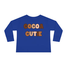 Load image into Gallery viewer, Cocoa Cutie Melanin Toddler Long Sleeve Tee (Multiple Colors)
