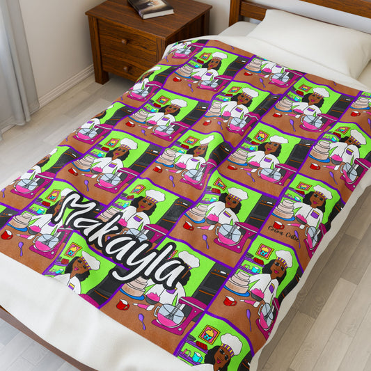 Cocoa Cutie Baker Girl Blanket (Three Sizes)
