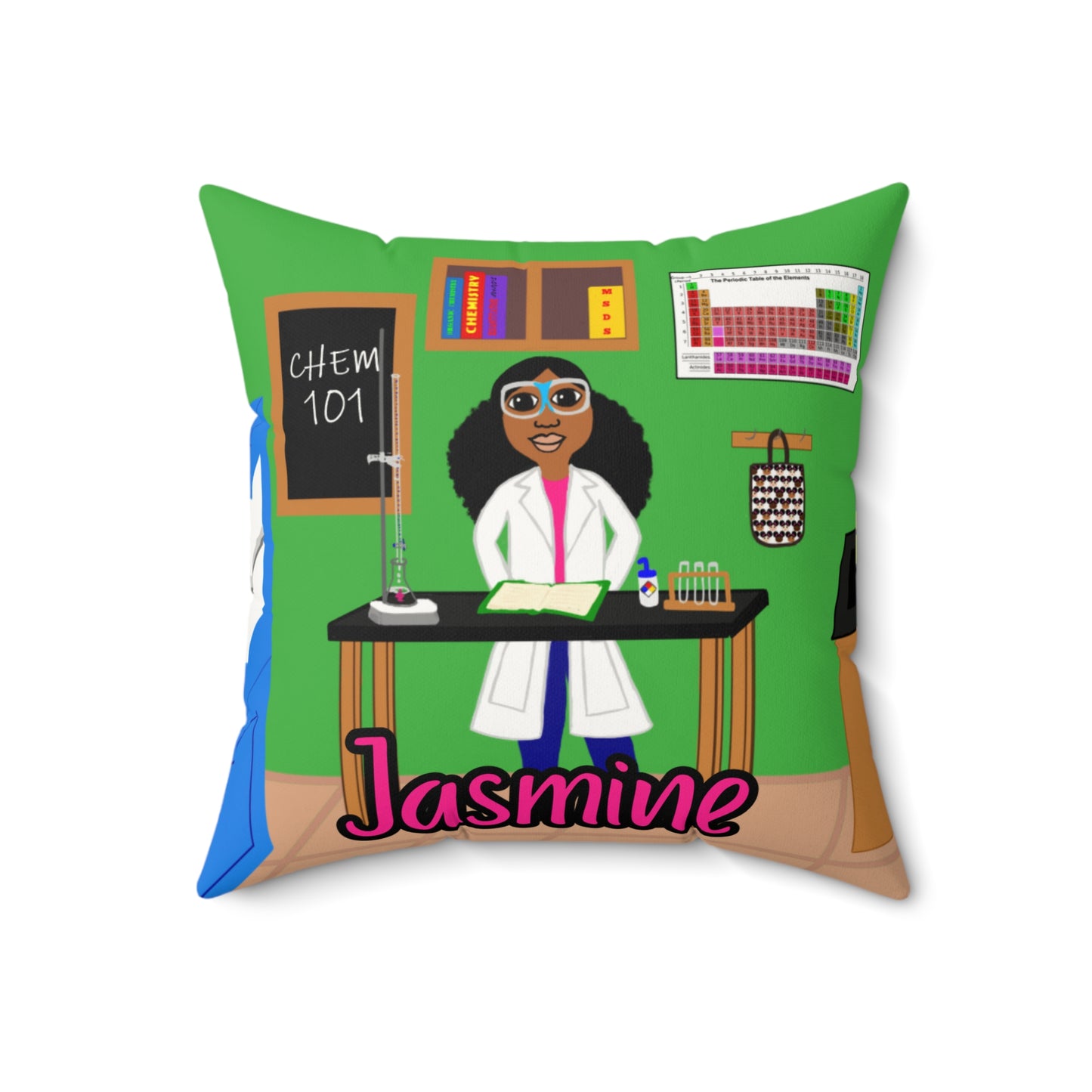Cocoa Cutie Scientist Affirmation Pillow- Girl (PICK SKIN TONE)