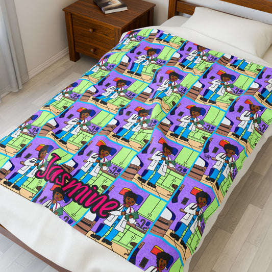 Cocoa Cutie Doctor Girl Blanket (Three Sizes)