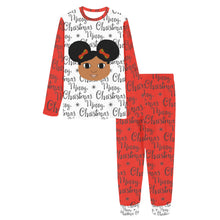Load image into Gallery viewer, FAMILY MATCHING Cocoa Cutie Christmas Afro Puffs Long Sleeve Pajamas- CAN BE PERSONALIZED
