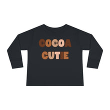 Load image into Gallery viewer, Cocoa Cutie Melanin Toddler Long Sleeve Tee (Multiple Colors)
