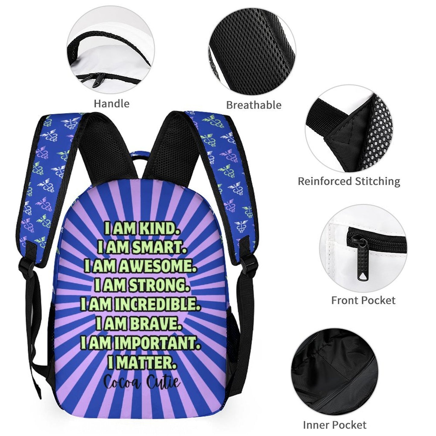 Cocoa Cutie Doctor Girl Three Piece Backpack Set