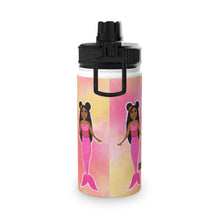 Load image into Gallery viewer, Cocoa Cutie Pink Mermaid Stainless Steel Water Bottle (PICK YOUR SKIN TONE)
