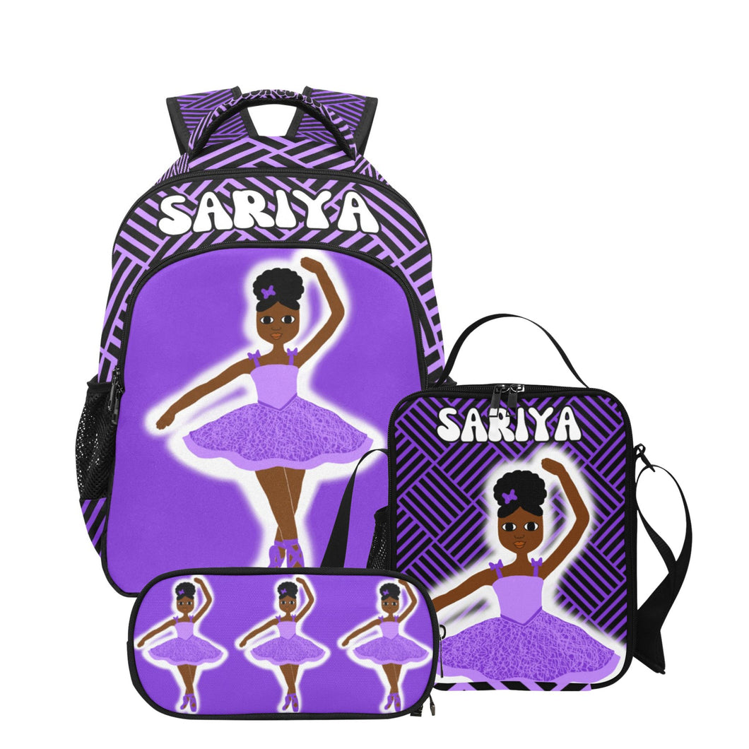BUNDLE-3PC Cocoa Cutie Dancer Multifunctional BACKPACK SET