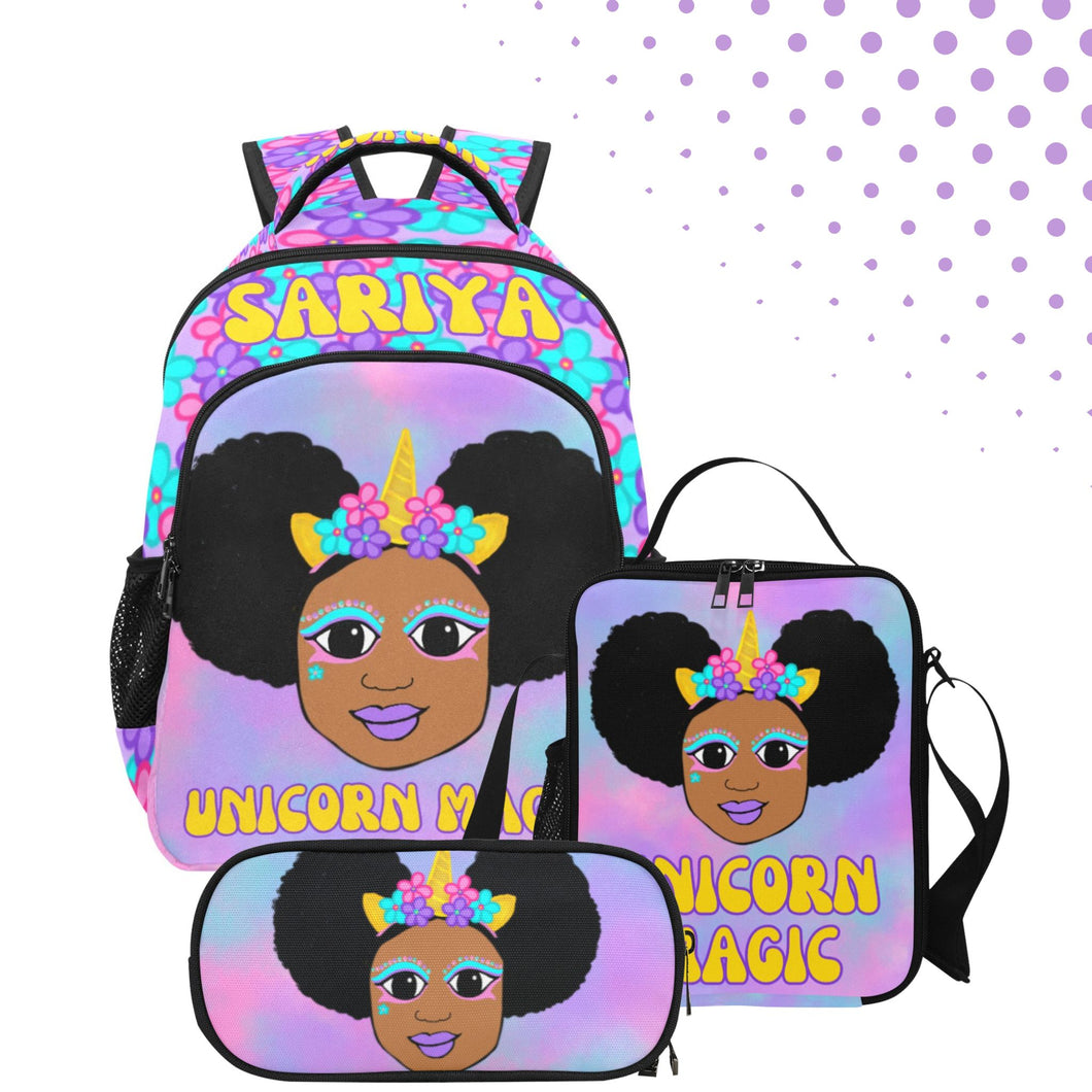 BUNDLE-3PC Cocoa Cutie Unicorn Magic Multifunctional BACKPACK SET