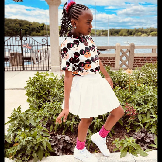 Cocoa Cutie Afro Puffs Girls Premium Tee OS RS