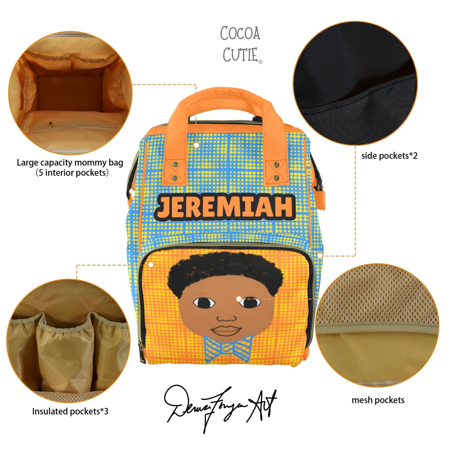 Cocoa Cutie Bow Tie Boy Diaper Bag