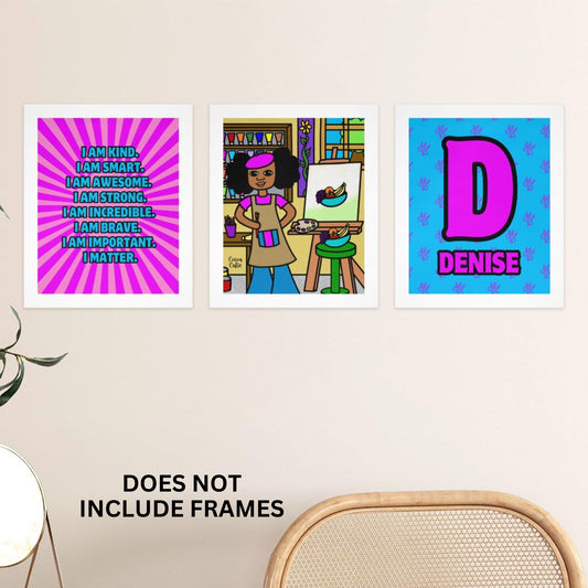 Cocoa Cutie Affirmations Wall Art Collage Artist (PICK SKIN TONE)