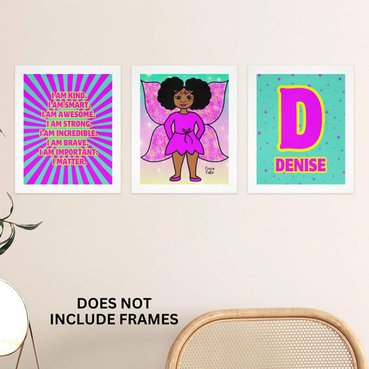 Cocoa Cutie Affirmations Wall Art Collage Fairy (PICK SKIN TONE)