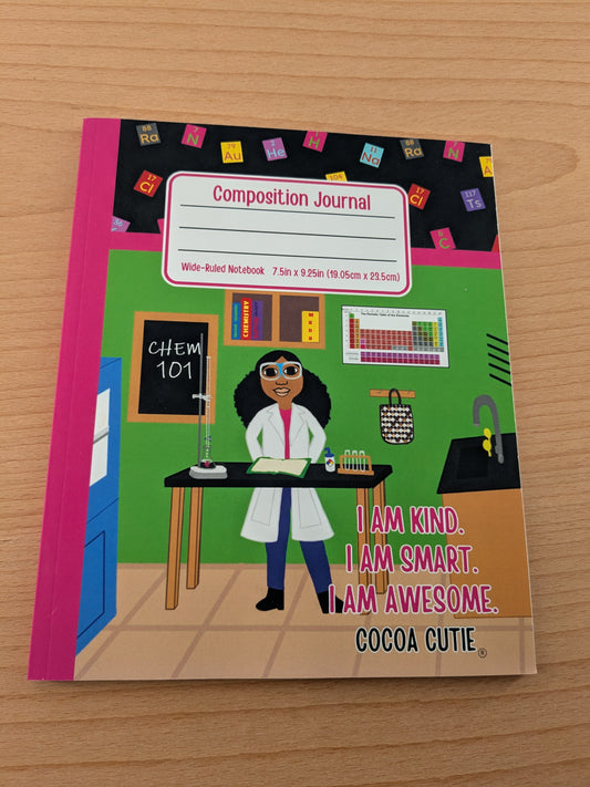 Cocoa Cutie Chemist Girl Composition Notebook RS