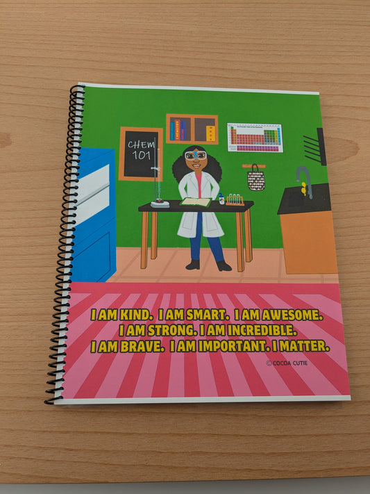 Cocoa Cutie Chemist Girl Spiral Notebook RS