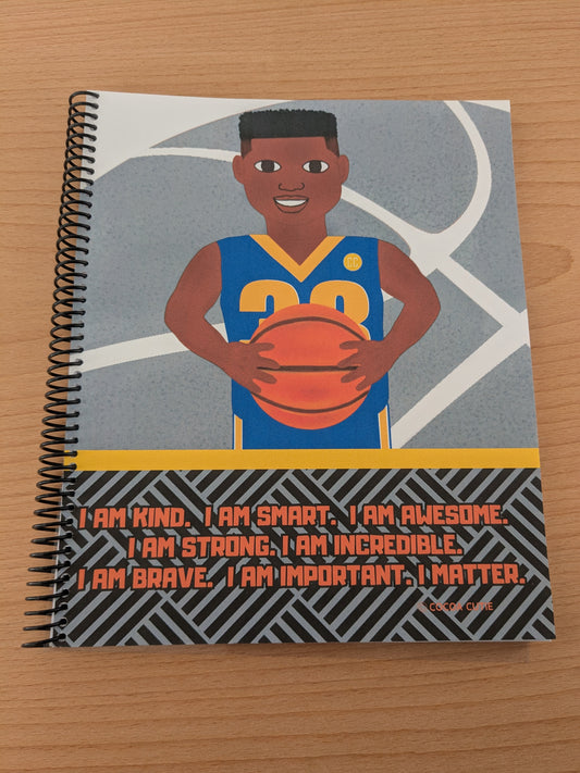 Cocoa Cutie Basketball B-Ball Boy Spiral Notebook RS