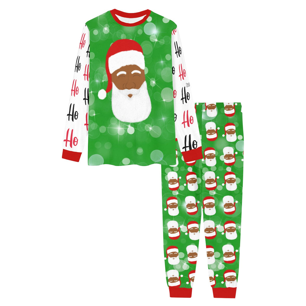 FAMILY MATCHING-Cocoa Cutie Christmas Santa Long Sleeve Pajamas-CAN BE PERSONALIZED