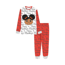 Load image into Gallery viewer, FAMILY MATCHING Cocoa Cutie Christmas Afro Puffs Long Sleeve Pajamas- CAN BE PERSONALIZED
