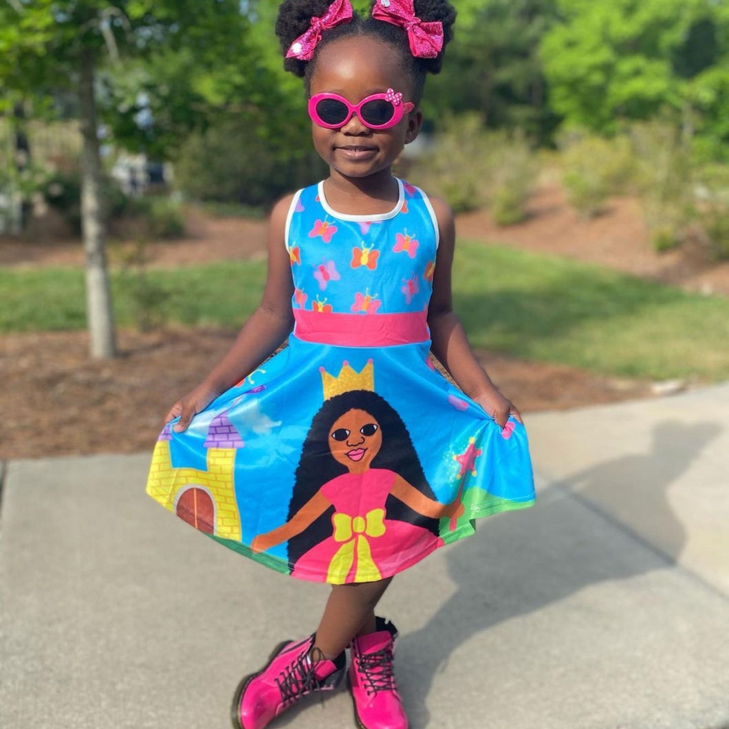 Cocoa Cutie Princess Kid's Dress (PICK YOUR SKIN TONE)