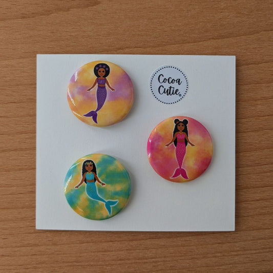 Cocoa Cutie Mermaid Button Pack- Medium Skin Tone