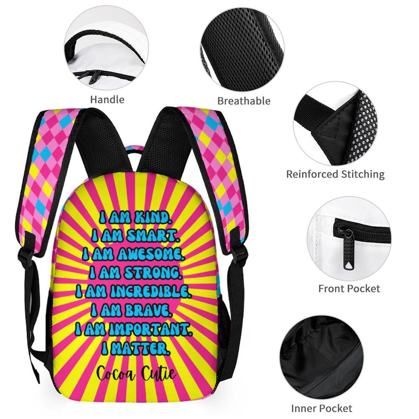 Cocoa Cutie Princess Vibes Three Piece Backpack Set