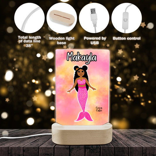 Cocoa Cutie Pink Mermaid Display Night Light