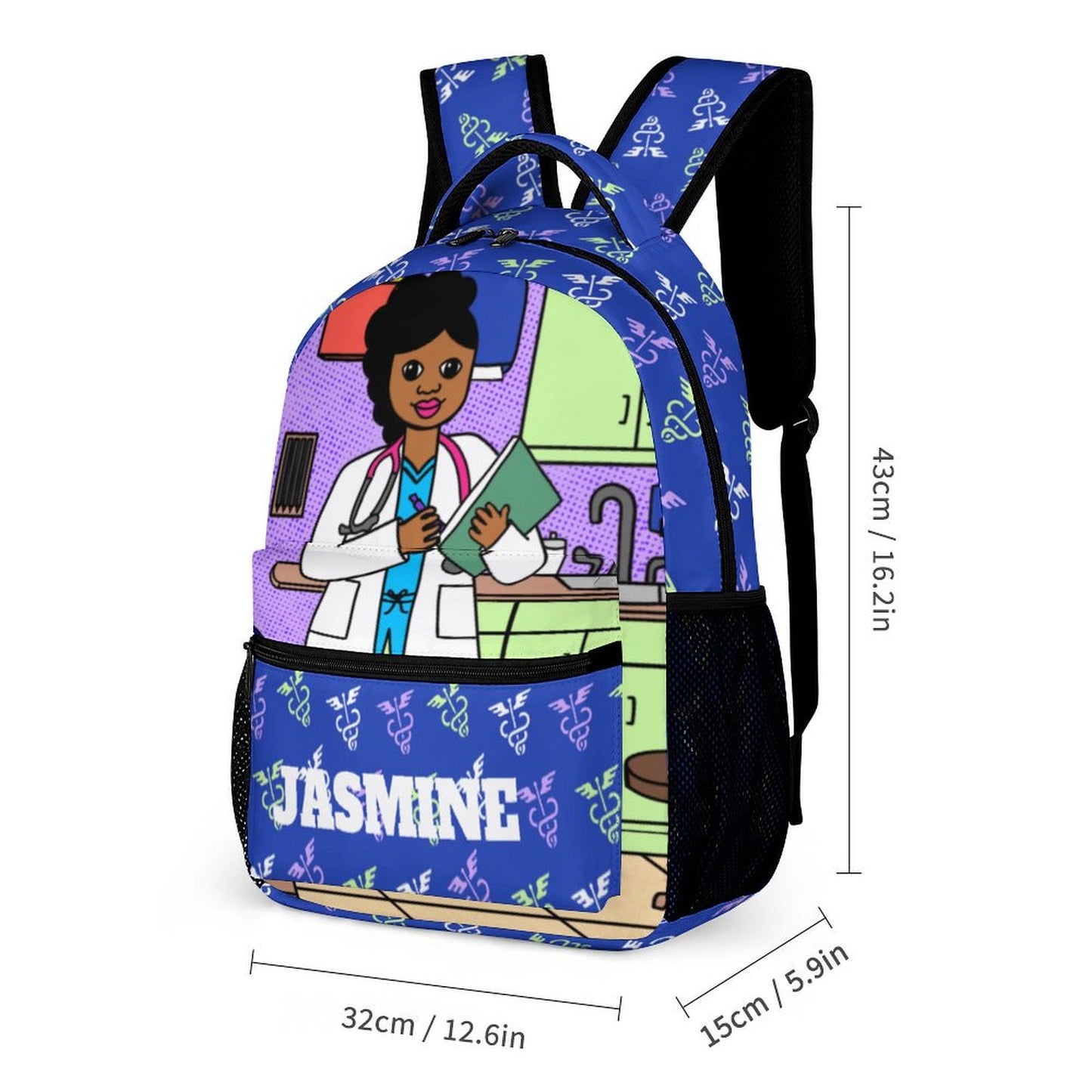 Cocoa Cutie Doctor Girl Three Piece Backpack Set