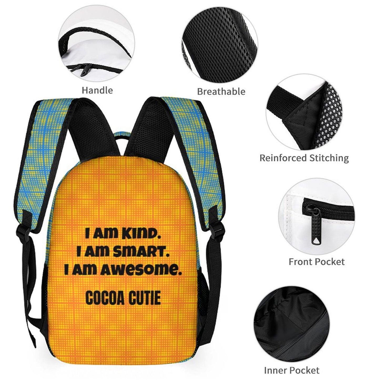 Cocoa Cutie Bow Tie Boy Three Piece Backpack Set