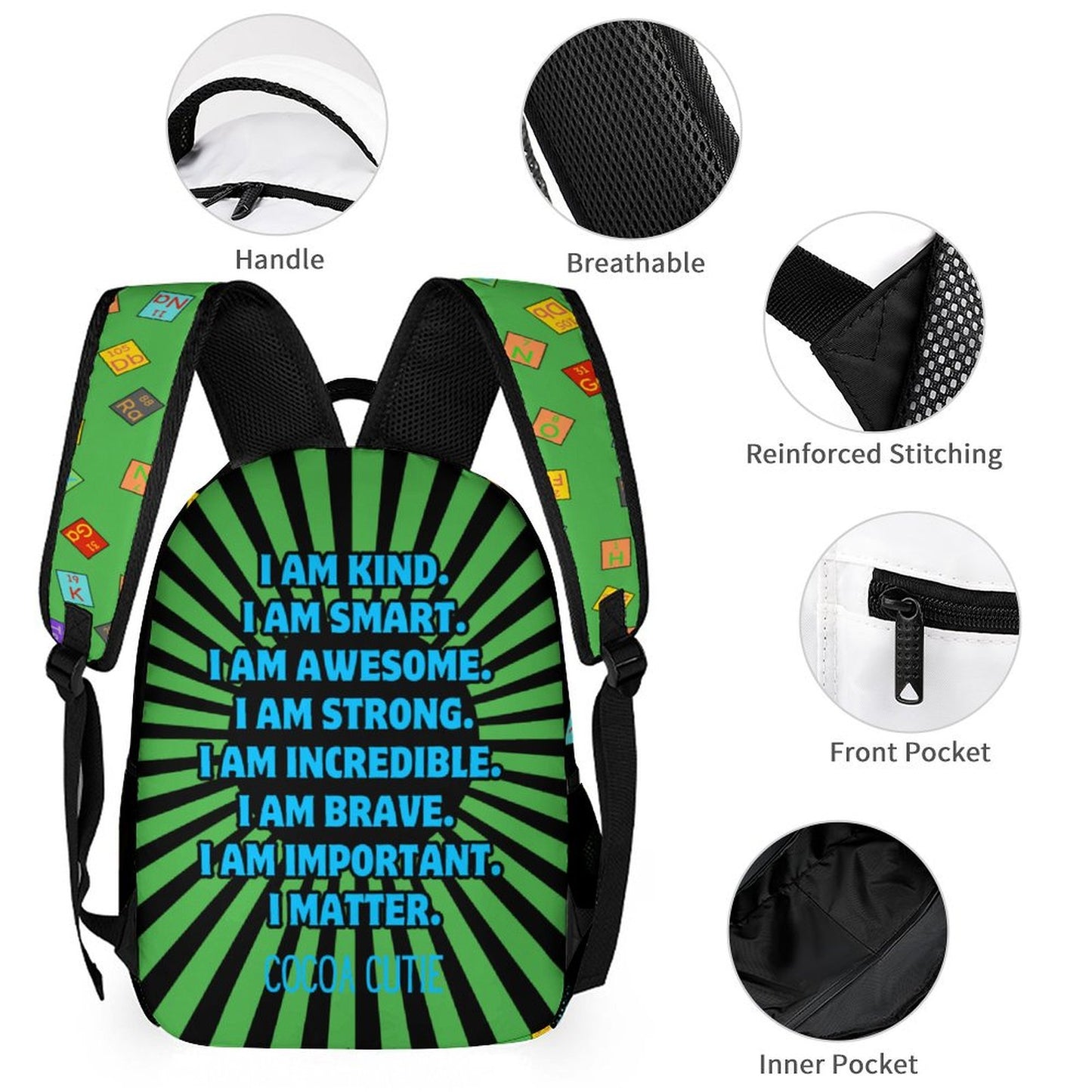 Cocoa Cutie Chemist Boy Three Piece Backpack Set
