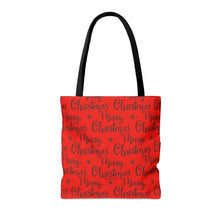 Load image into Gallery viewer, Cocoa Cutie Christmas Afro Puffs Tote Bag (PICK YOUR SKIN TONE)
