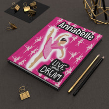 Load image into Gallery viewer, Cocoa Cutie Personalized HARDCOVER Journal- Pink Ballerina (PICK YOUR SKIN TONE)
