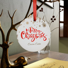 Load image into Gallery viewer, Cocoa Cutie Christmas Ballerina Acrylic Ornament with Ribbon
