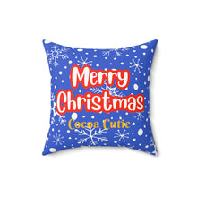 Load image into Gallery viewer, Cocoa Cutie Christmas Princess Faux Suede Square Pillow (PICK YOUR SKIN TONE)
