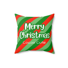 Load image into Gallery viewer, Cocoa Cutie Christmas Tree Boy Faux Suede Square Pillow
