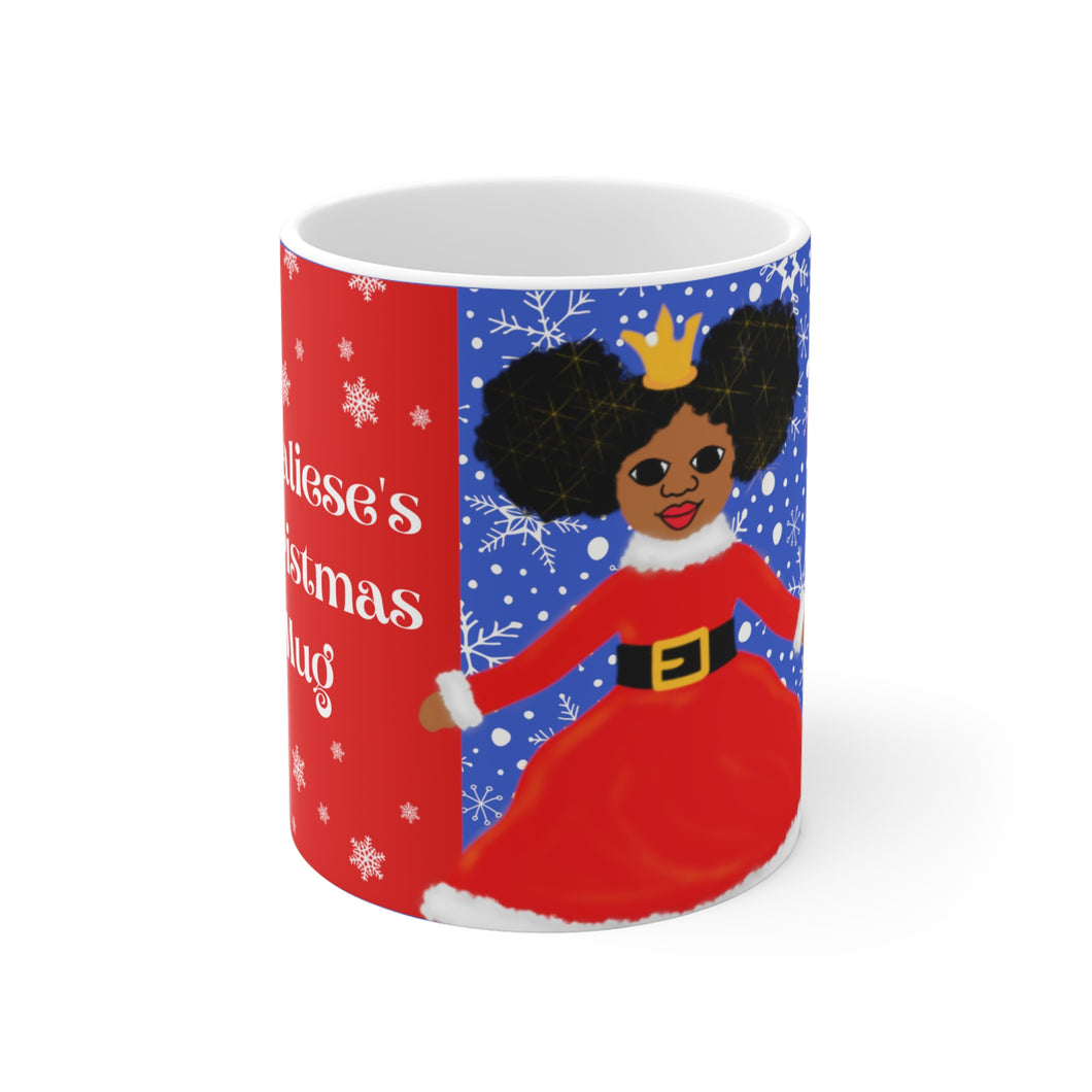 Cocoa Cutie Christmas Princess Ceramic Mugs (11oz\15oz\20oz) (PICK SKIN TONE)