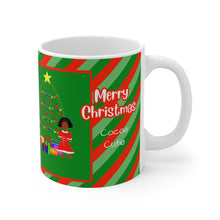 Load image into Gallery viewer, Cocoa Cutie Christmas Tree Girl Ceramic Mugs (11oz\15oz\20oz)
