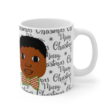 Load image into Gallery viewer, Cocoa Cutie Christmas Bow Tie Boy Ceramic Mugs (11oz\15oz\20oz) (PICK SKIN TONE)

