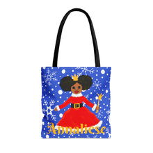 Load image into Gallery viewer, Cocoa Cutie Christmas Princess Tote Bag (PICK YOUR SKIN TONE)
