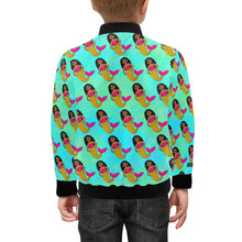 Load image into Gallery viewer, Be A Mermaid &quot;Waves&quot; Cocoa Cutie Kids&#39; Bomber Jacket (PICK YOUR SKIN TONE)
